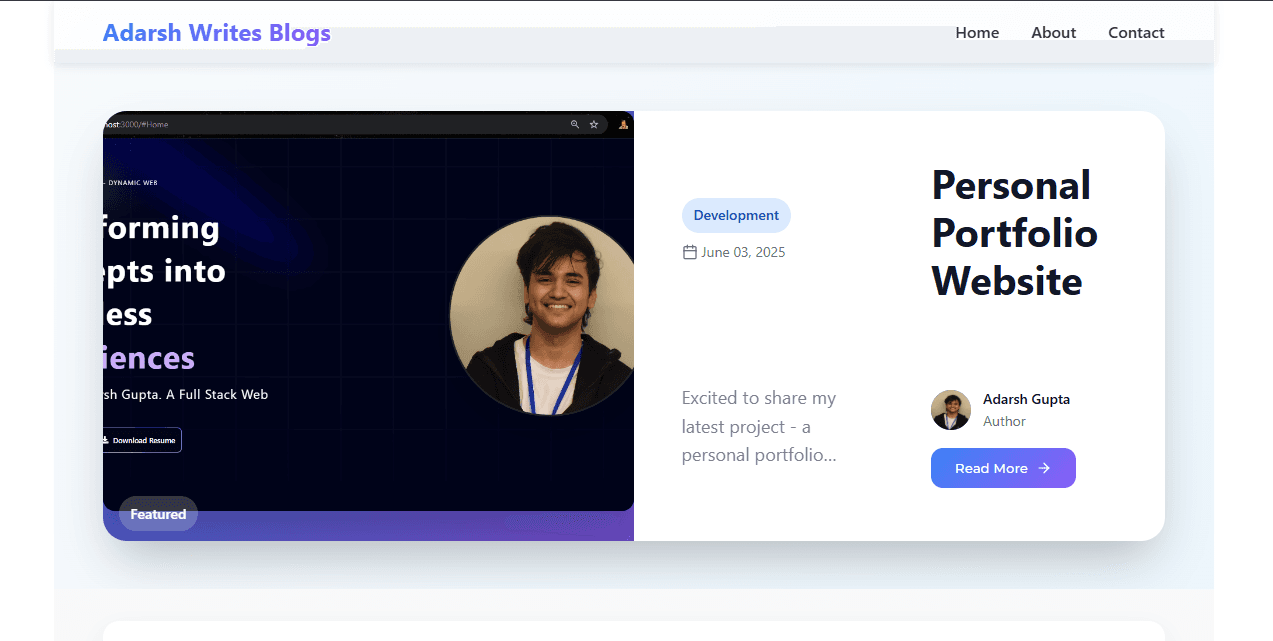 My Personal Blog Website